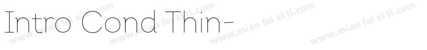 Intro Cond Thin字体转换